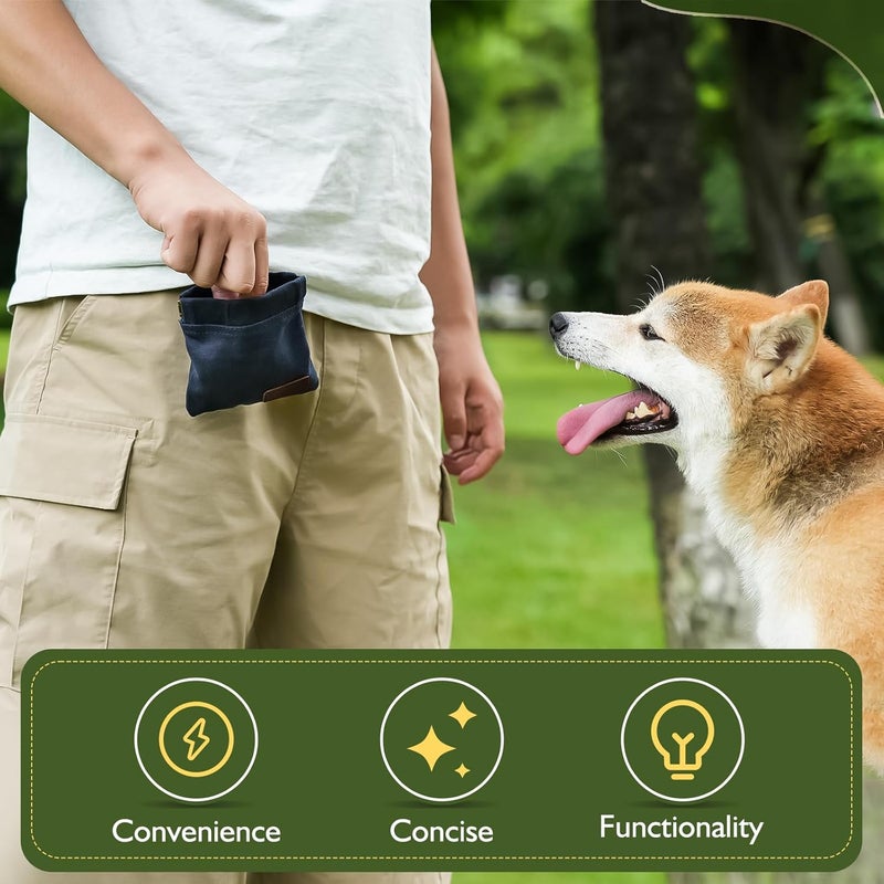 ETIAL Dog Treat Pouch,Portable Puppy Dog Training Treat Bag,Hand Free Dog Walking Bag,Auto Closing Pet Feed Snack Reward Pocket,Dog Food Dispenser for Pet Puppy Travel or Outdoor Use (Navy) - Image 4